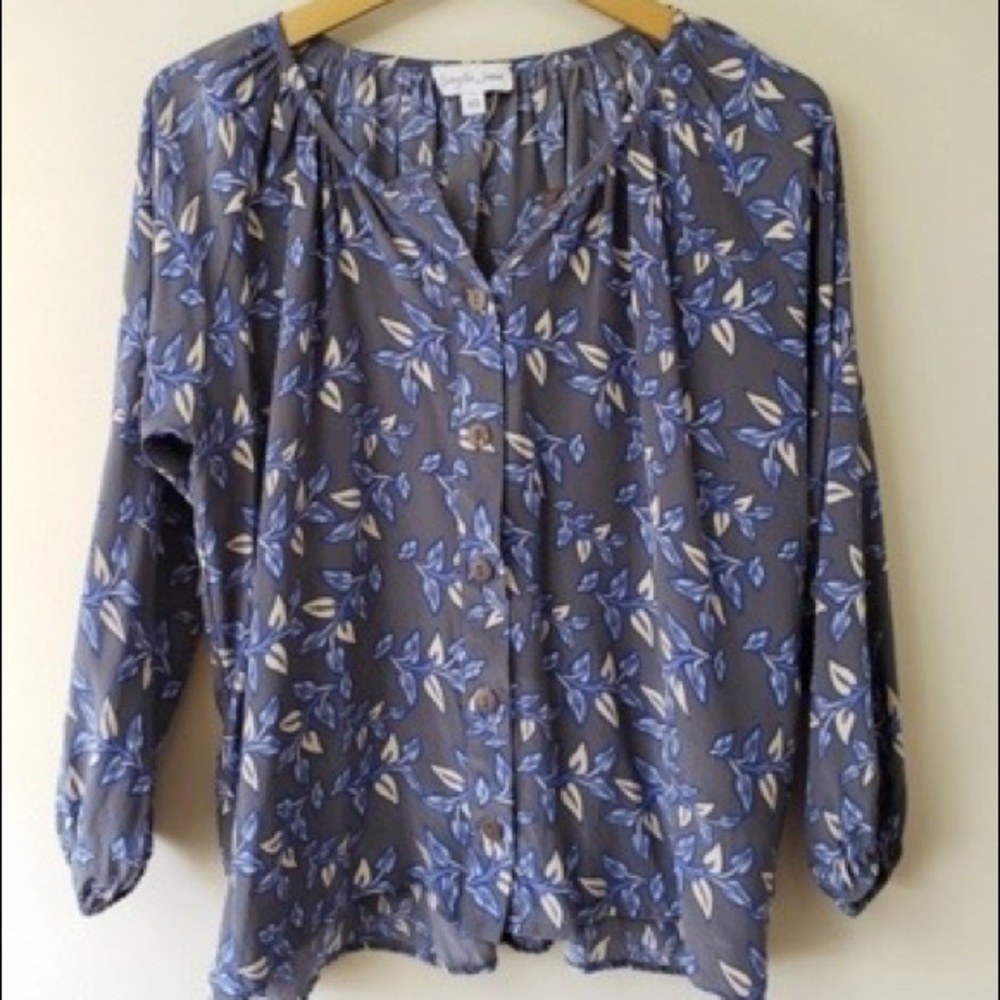 Floral anthropologie blouse